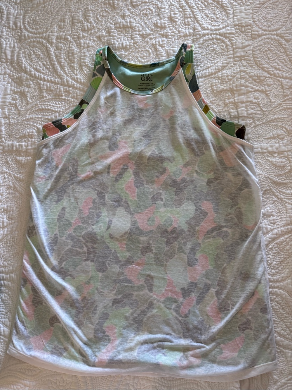 Athleta Girls’ Perfect Pair Tank - Green & Pink
